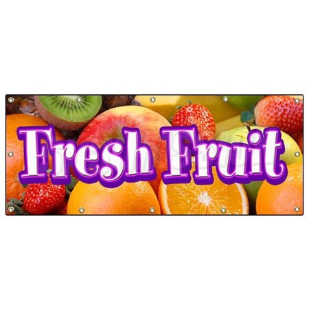 Signmission FRESH FRUIT BANNER SIGN stand market store tropical produce farm stand B-120 Fresh Fruit